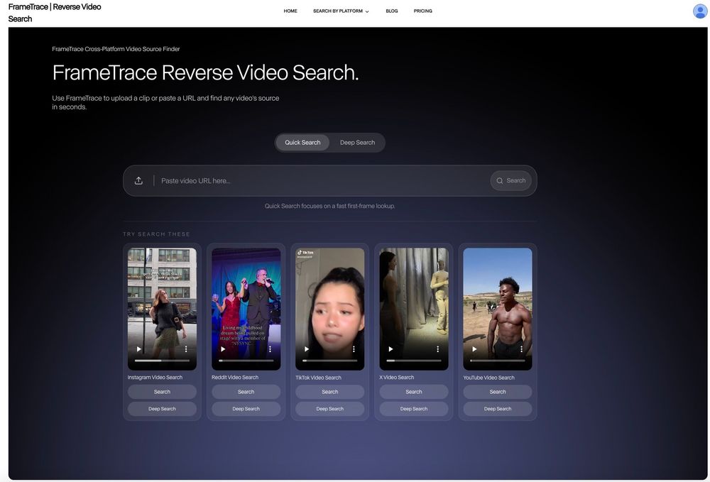 FrameTrace Reverse Video Search