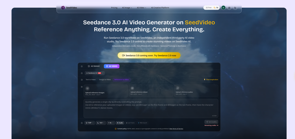 Seedance 3.0 AI Video Generator