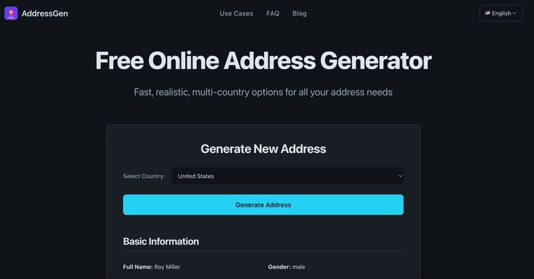 Fake Address Generator