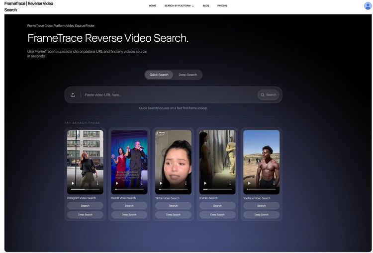 FrameTrace Reverse Video Search