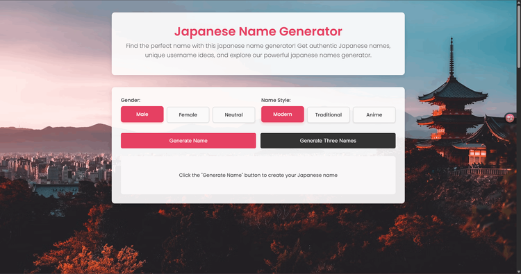 Japanese Name Generator